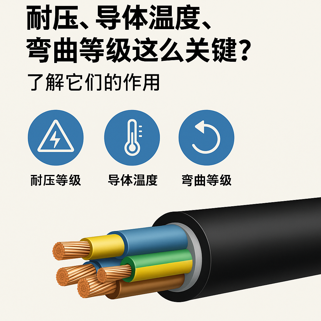 为什么充电电缆的耐压、导体温度、弯曲等级这么关键？相识它们的作用
