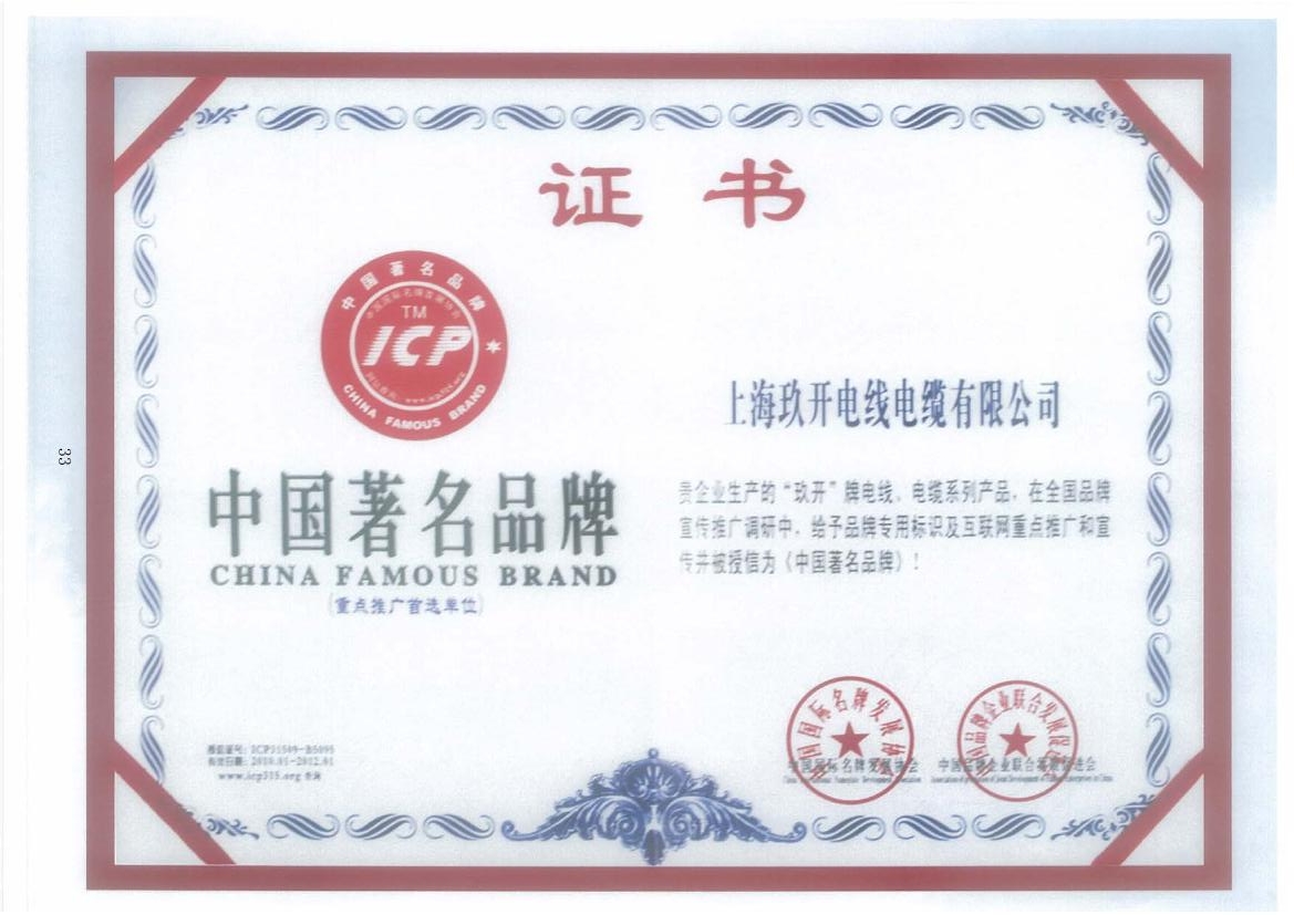 J9直营集团中国驰名品牌证书